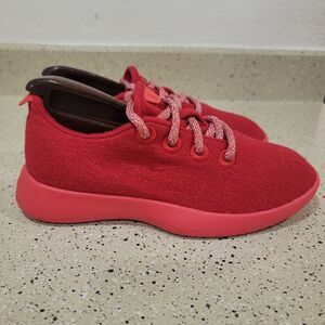 ALLBIRDS - Red Merino Wool Runners Lace-Up Shoes WR W5- Women's Size US 5 NEW